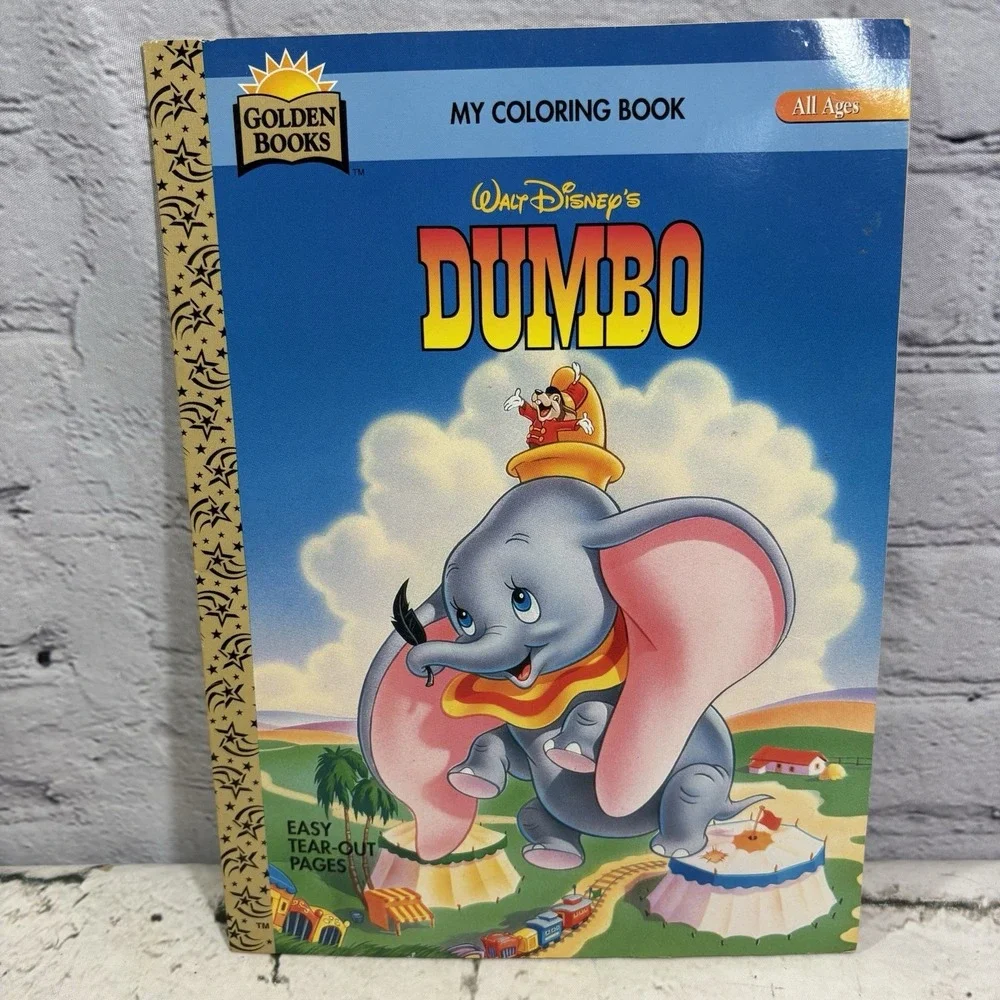 Vintage Walt Disney's DUMBO My Color Book Golden Books 1996